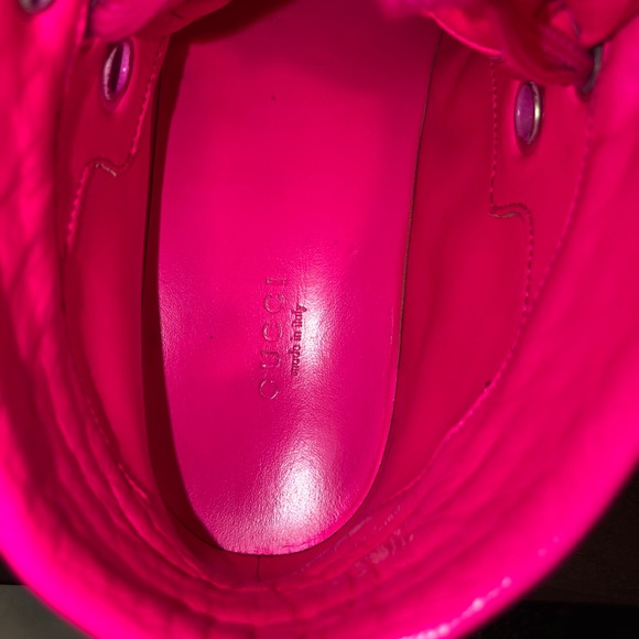GUCCI - Neon Pink High Top sneakers - Size 6 - Picture 8 of 8